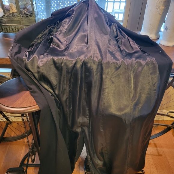 Bebe Studded Leather Full Length Black Coat in Small - GC - Picture 12 of 14